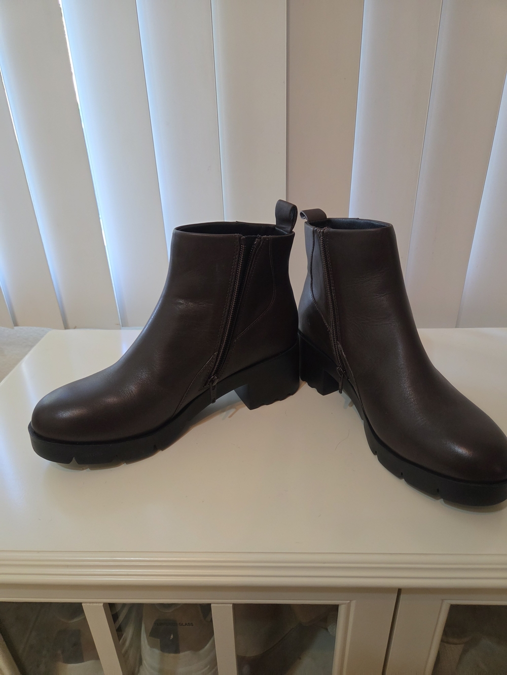 New Camper Leather Boots Women Chocolate Brown